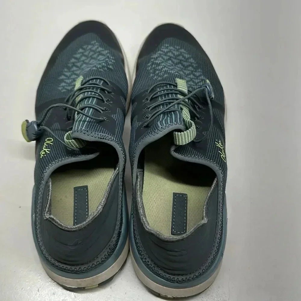 Olukai Miki Trainer Sneakers Shoes Drawstring Athletic Blue Green Women's 8 - Picture 4 of 11